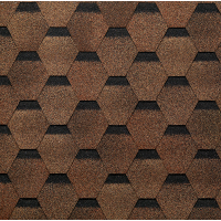 Гибкая черепица Шестигранник Коричневый