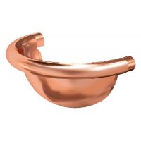 Заглушка желоба полукруглая Медь 150/100 Заглушка желоба полукруглая Медь 150/100